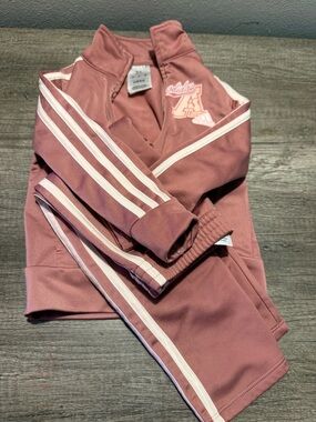 adidas Mauve Pink Three-Stripe Track Jacket